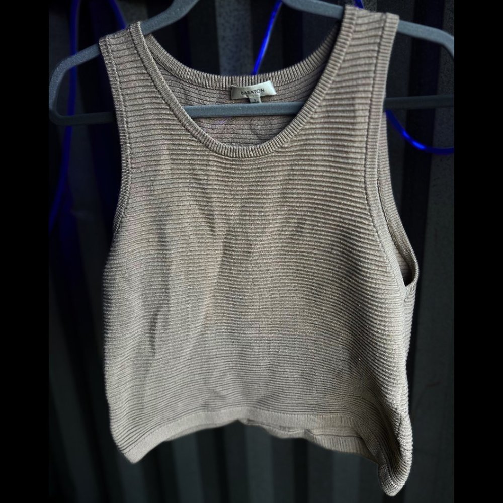 Knit Racer Cropped Tank